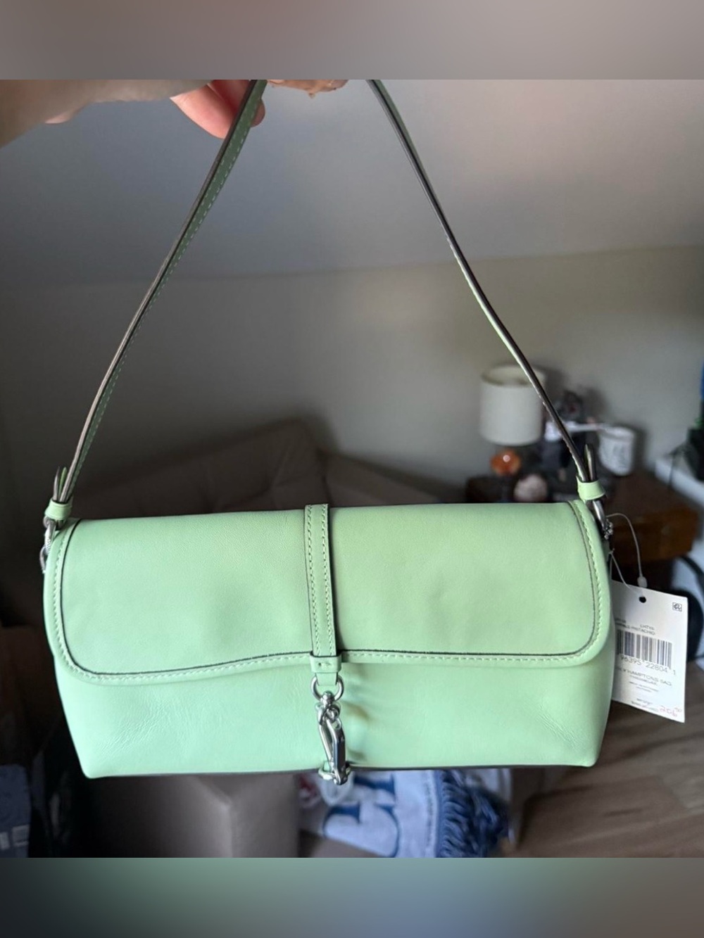 Coach Hampton Shoulder Bag In Pale Pistachio In Leather NWT CP132